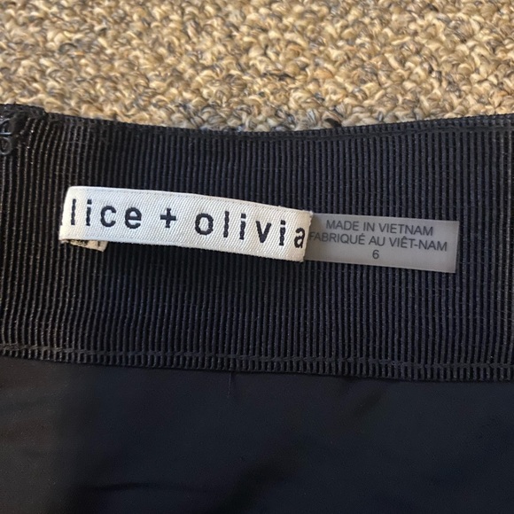 Alice + Olivia Jolynn Velvet Box Pleat Mini Skirt - Picture 4 of 4